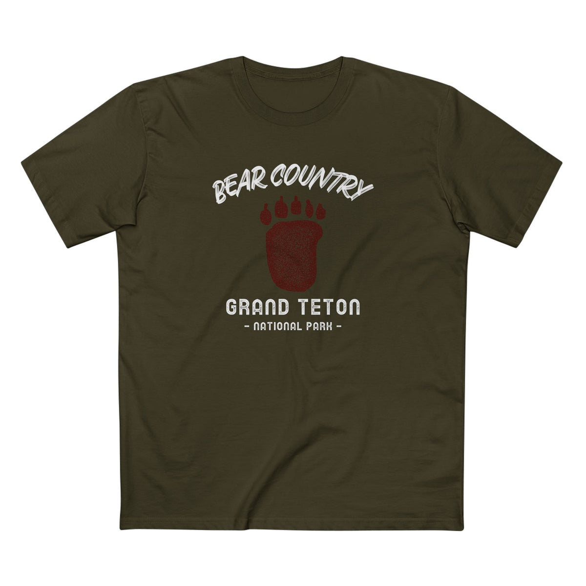 Grand Teton National Park T-Shirt - Bear Country in Army