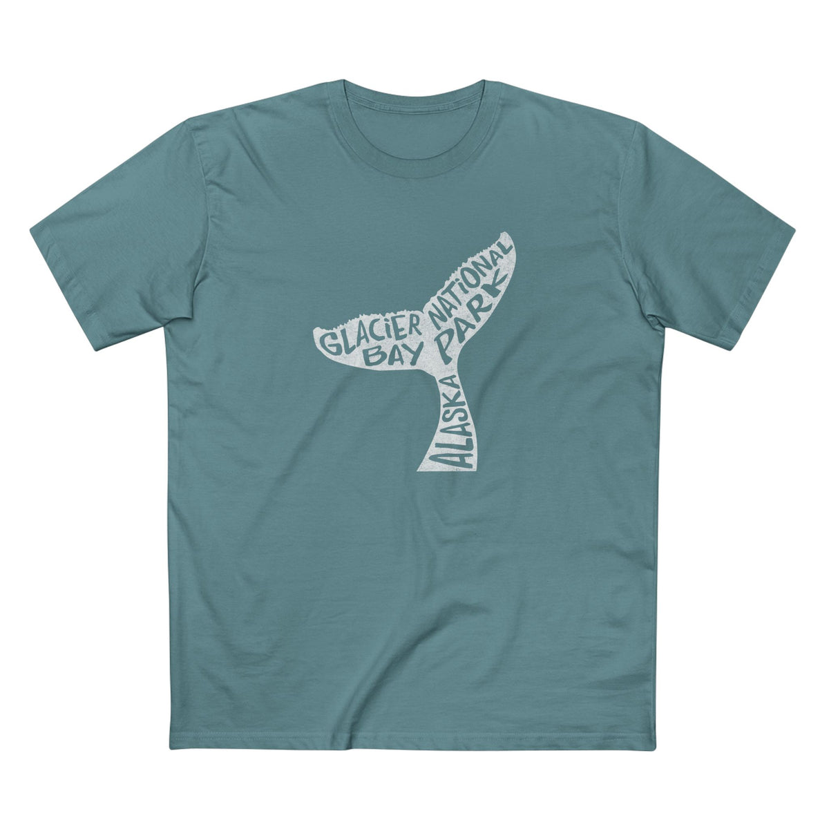 Glacier Bay National Park T-Shirt - Humpback Whale Tail in Slate Blue