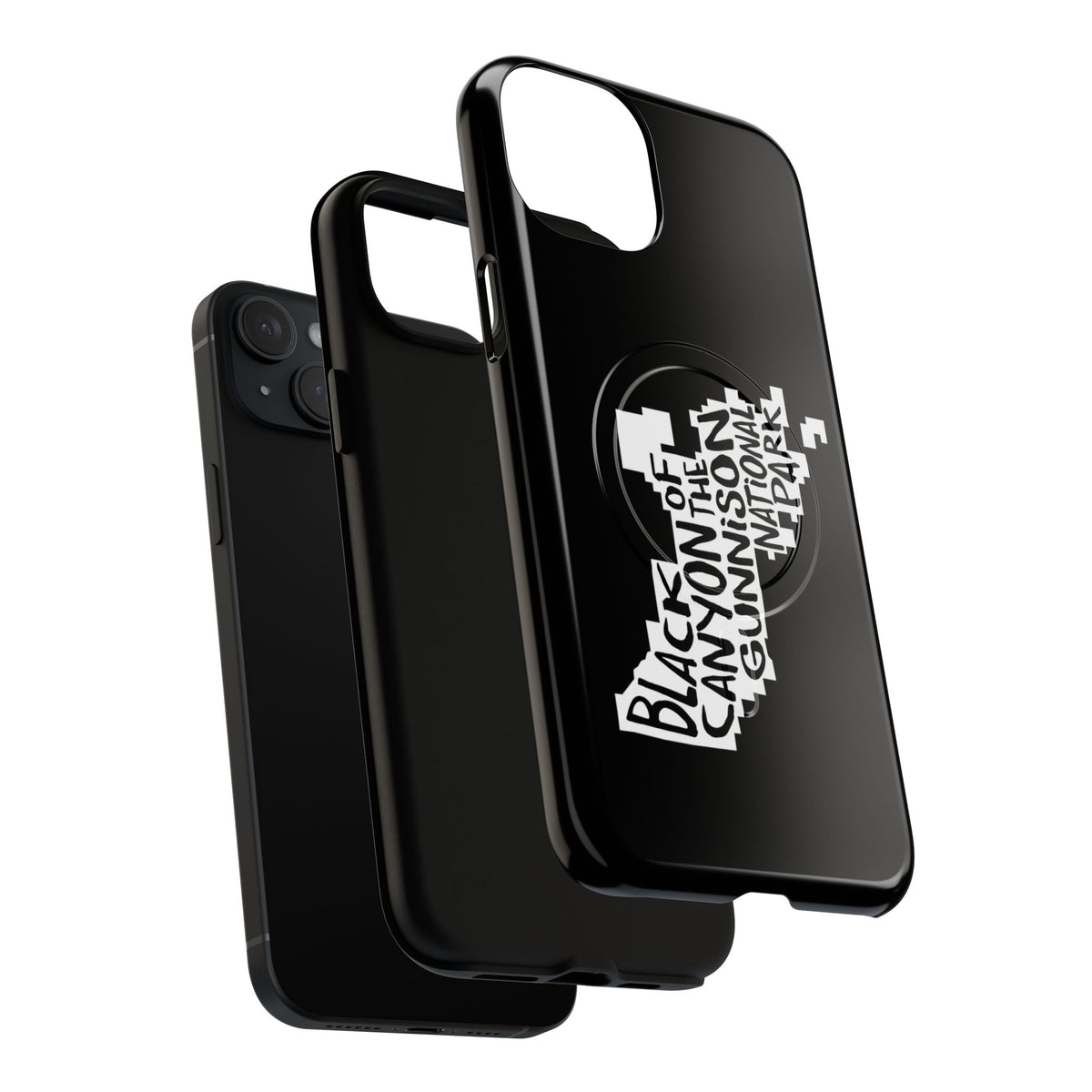 Black Canyon of the Gunnison National Park iPhone Case with MagSafe - Map Design