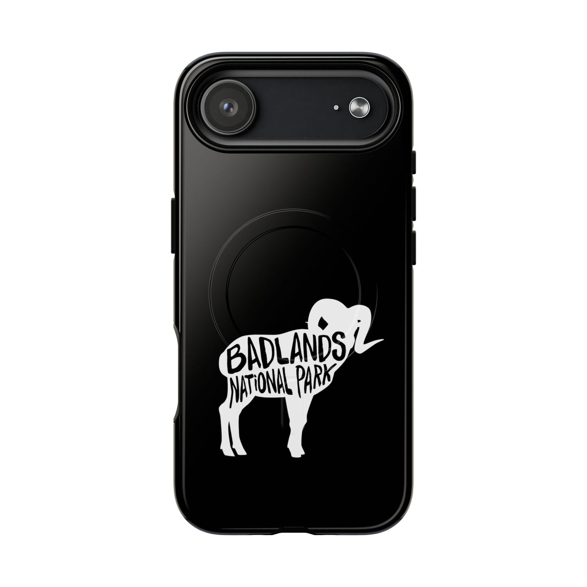 Badlands National Park iPhone Case with MagSafe - Bighorn Sheep Design