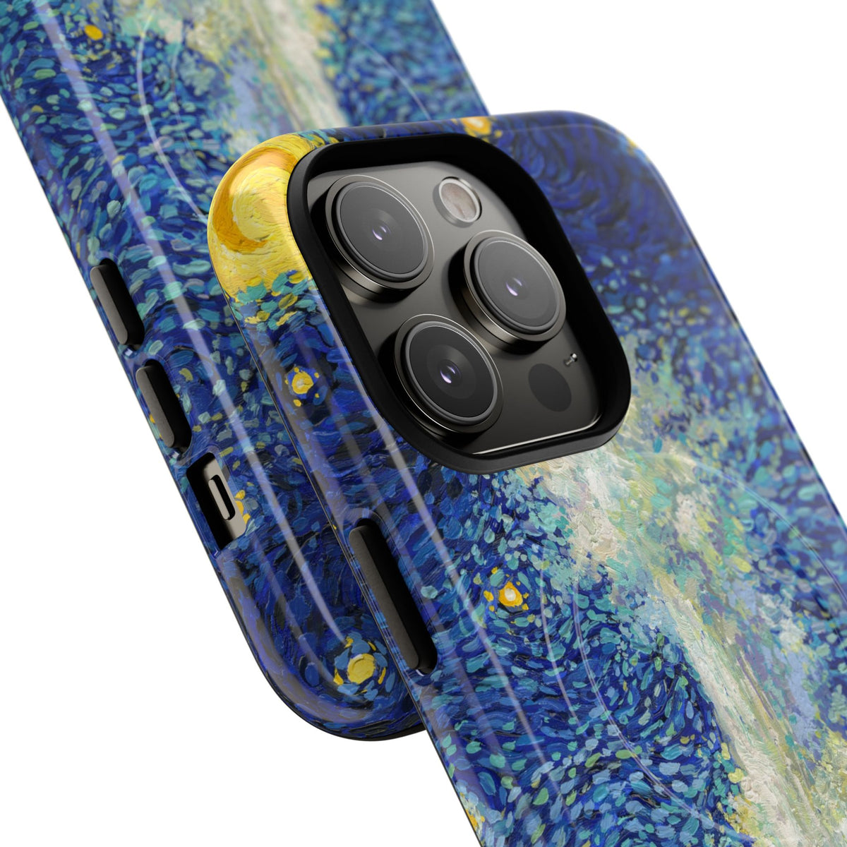 Yellowstone National Park iPhone Case with MagSafe - Old Faithful Starry Night