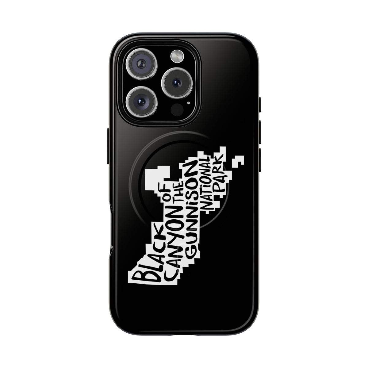 Black Canyon of the Gunnison National Park iPhone Case with MagSafe - Map Design