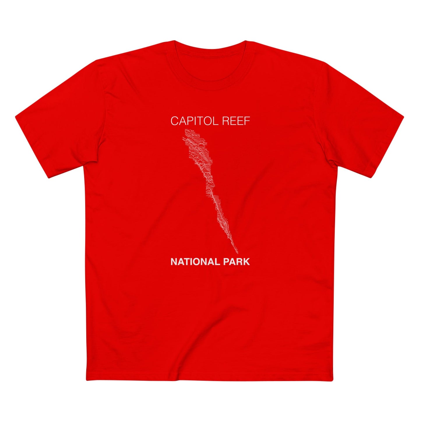 Capitol Reef National Park T-Shirt Lines in Red