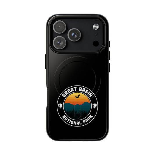 Great Basin National Park iPhone case with MagSafe featuring round emblem artwork.