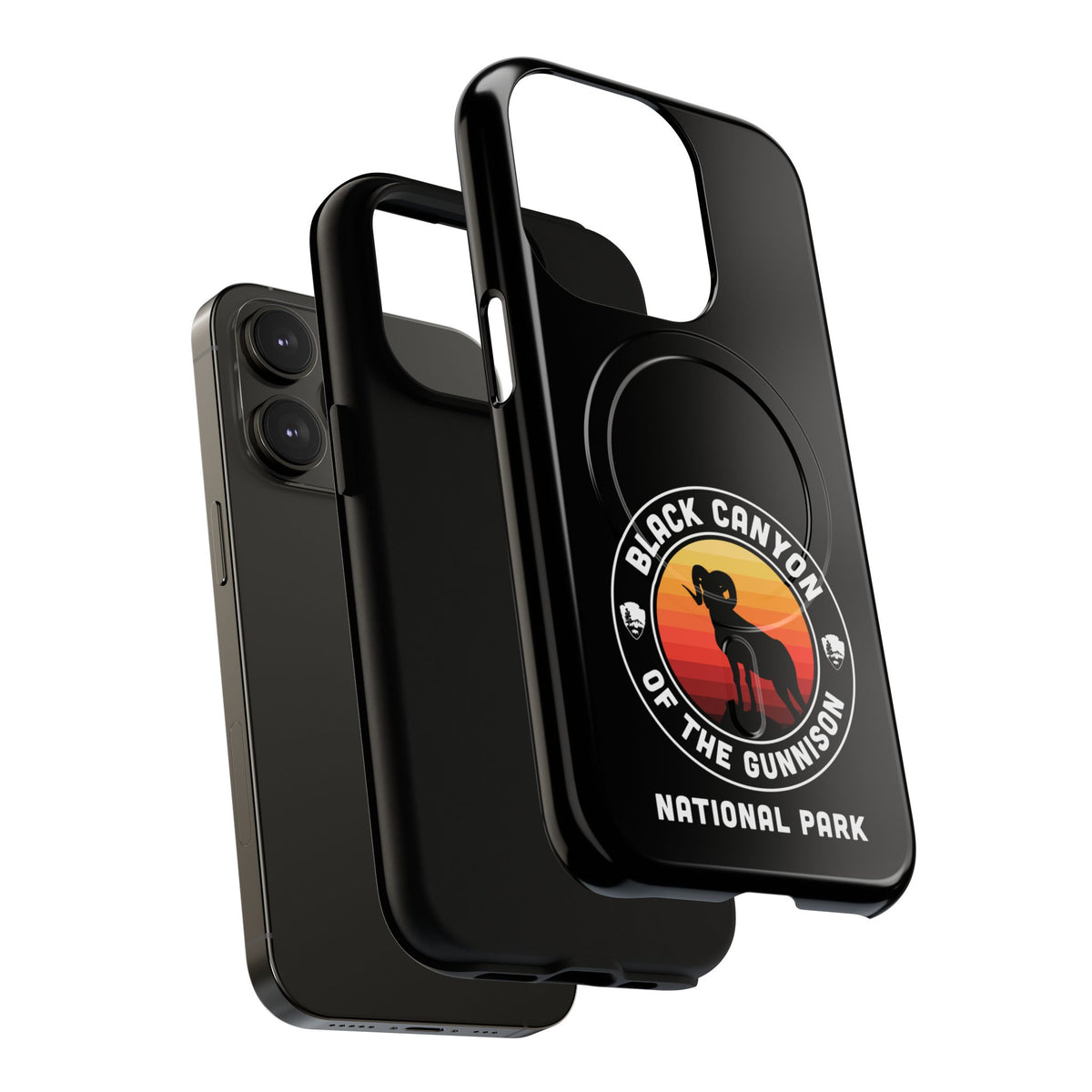Black Canyon of the Gunnison National Park iPhone Case with MagSafe - Round Emblem Design