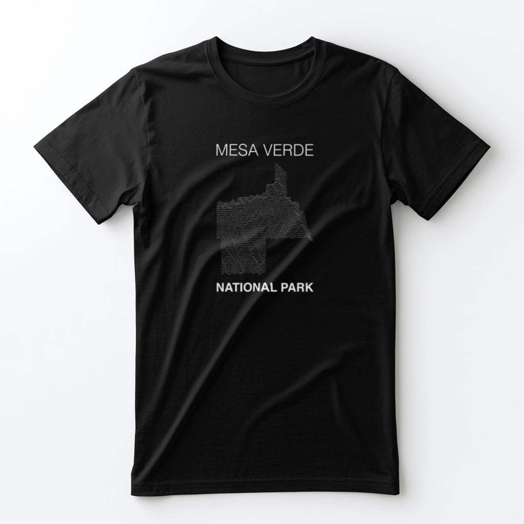 Mesa Verde National Park T-Shirt Lines in Black