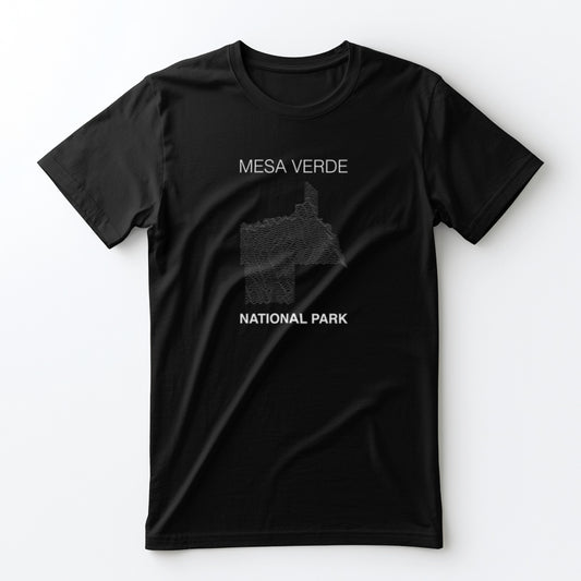 Mesa Verde National Park T-Shirt Lines in Black
