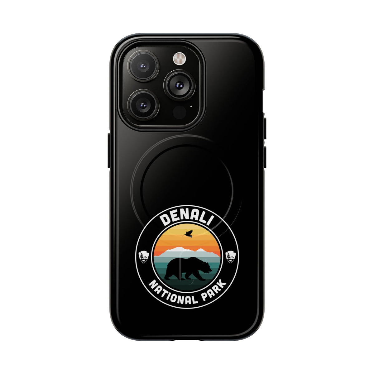 Denali National Park iPhone Case with MagSafe - Round Emblem Design