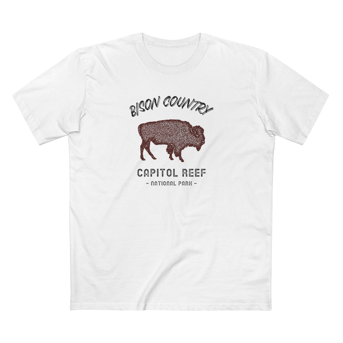 Capitol Reef National Park T-Shirt - Bison Country in White