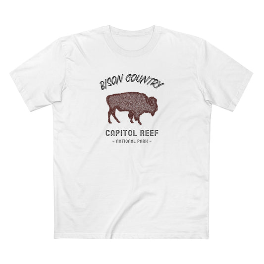 Capitol Reef National Park T-Shirt - Bison Country in White