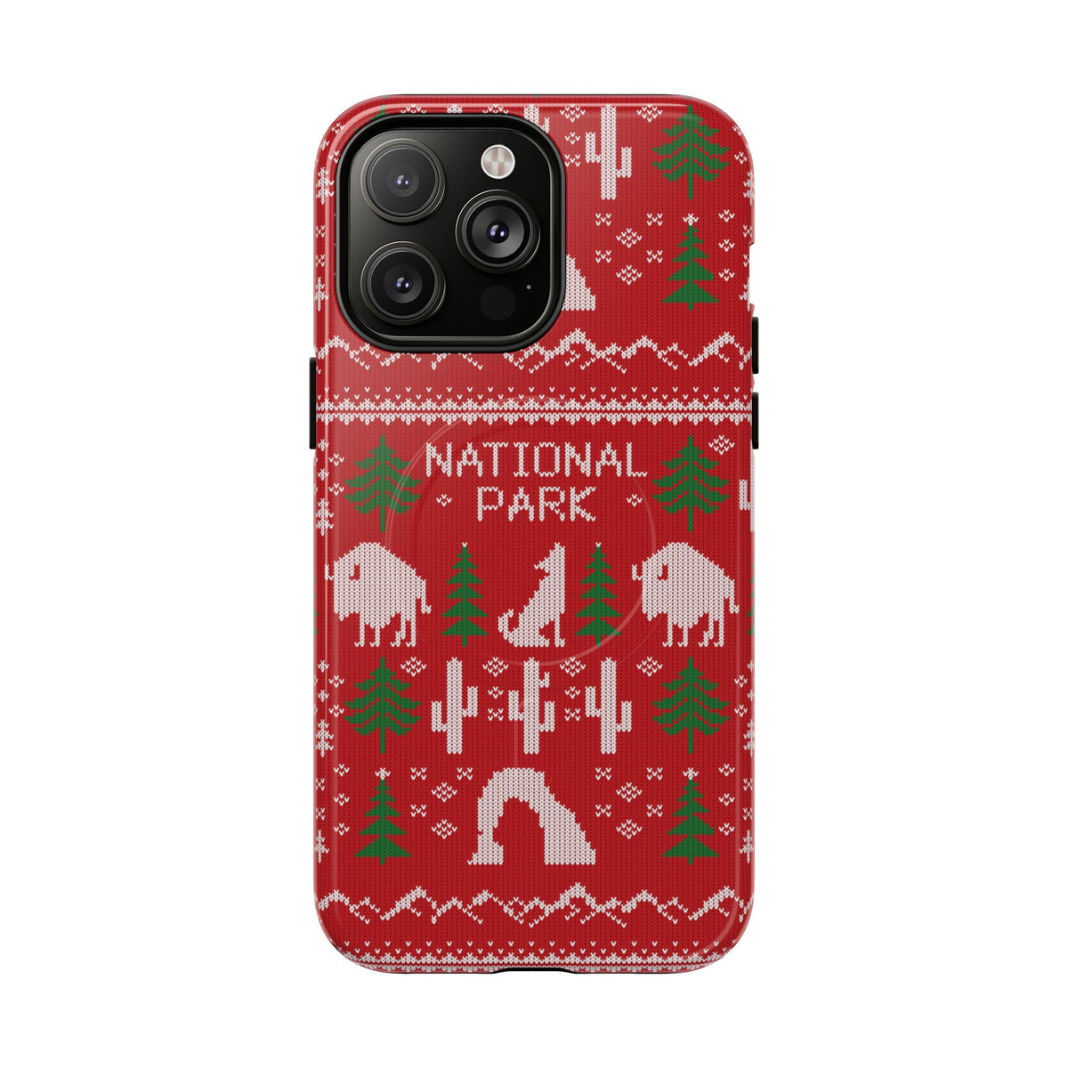 National Park iPhone Case with MagSafe - Fair Isle Pattern