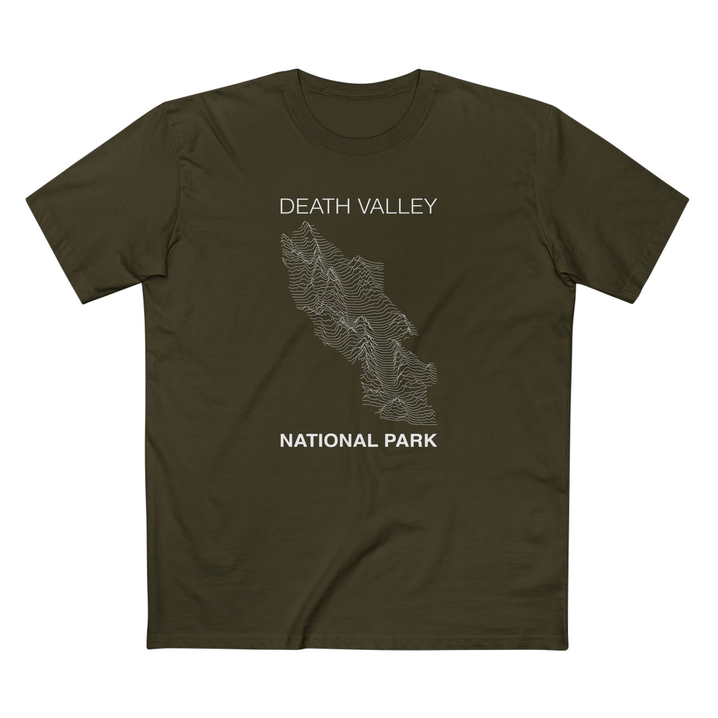Death Valley National Park T-Shirt Lines in Army