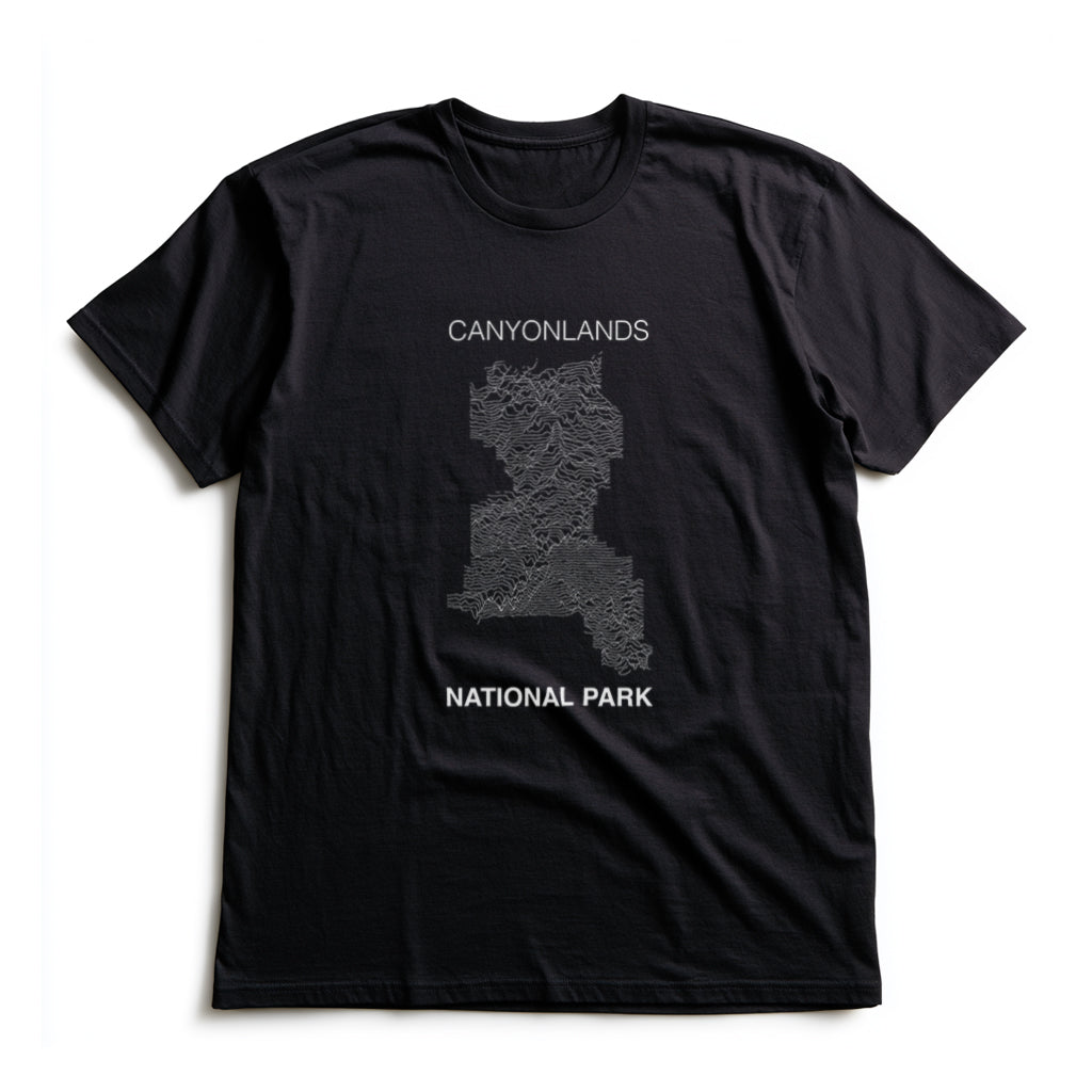 Canyonlands National Park T-Shirt Lines in Black