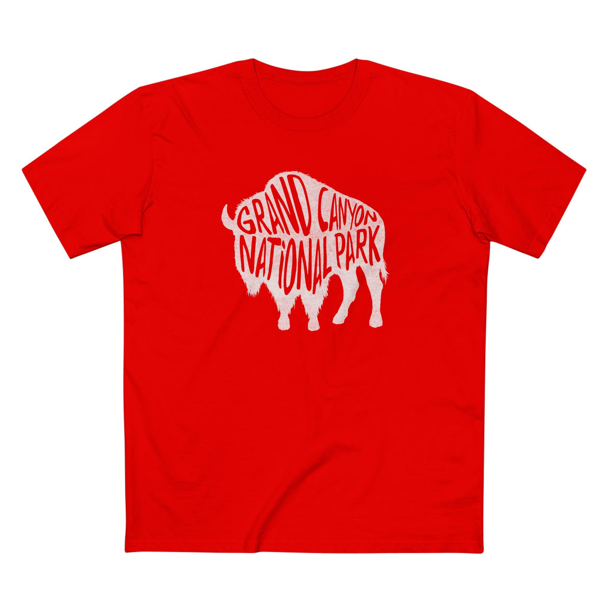 Grand Canyon National Park T-Shirt - Bison in Red