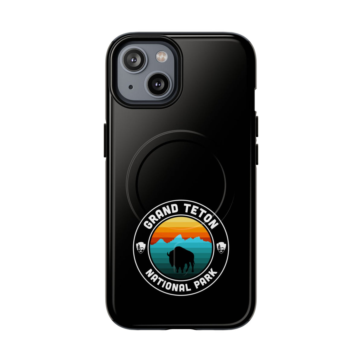 Grand Teton National Park iPhone Case with MagSafe - Round Emblem Design