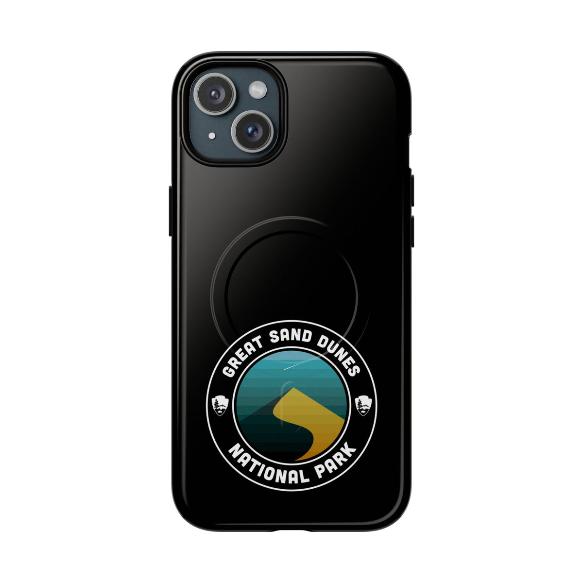 Great Sand Dunes National Park iPhone Case with MagSafe - Round Emblem Design