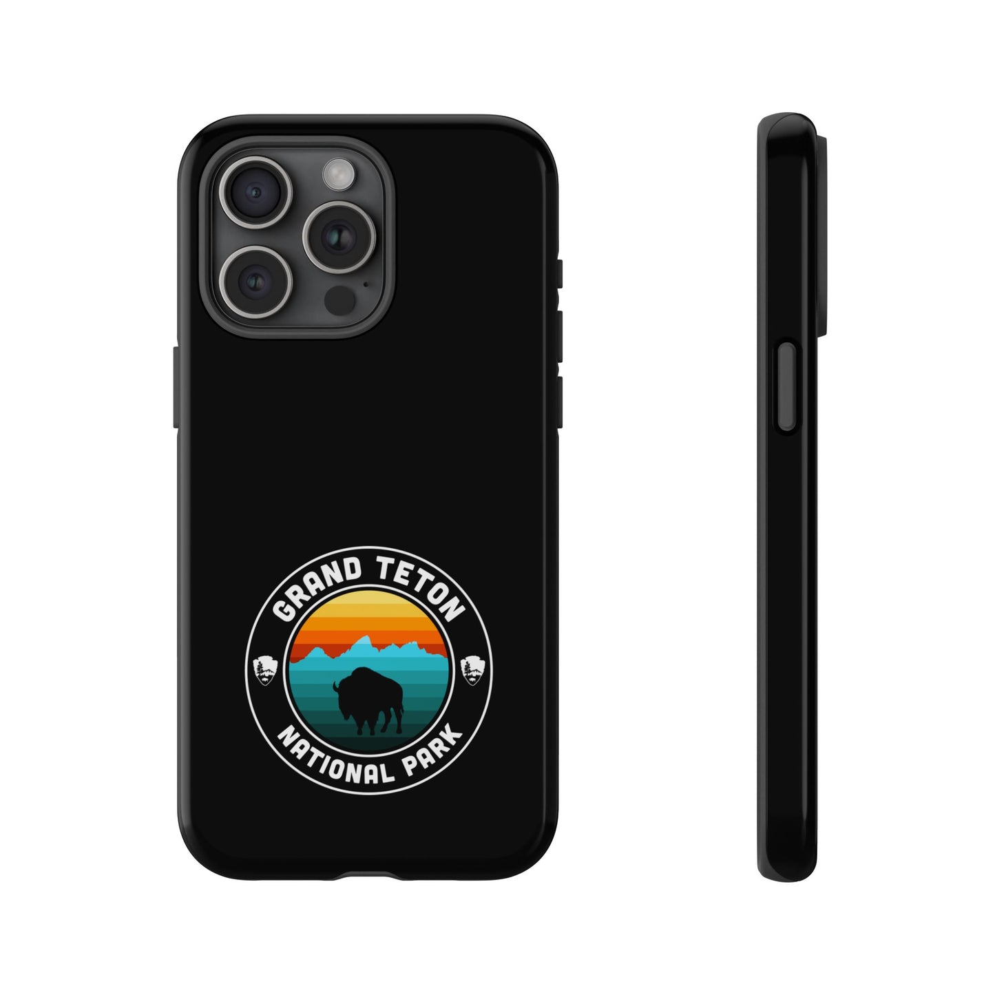 Grand Teton National Park Phone Case - Round Emblem Design