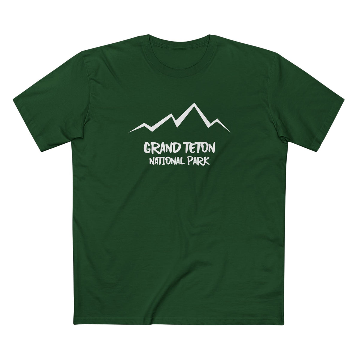Grand Teton National Park T-Shirt Stamp in Forest Green