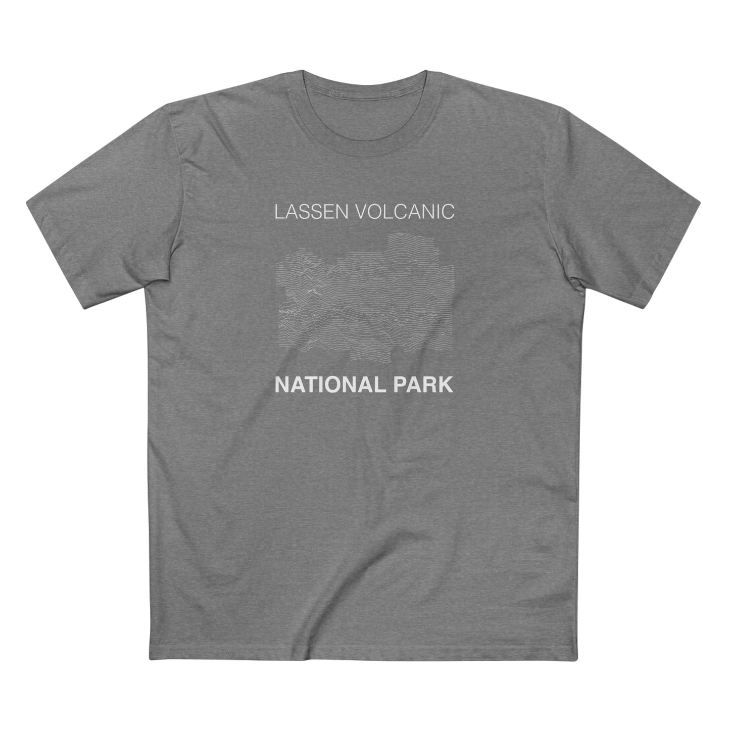 Lassen Volcanic National Park T-Shirt Lines in Athletic Heather