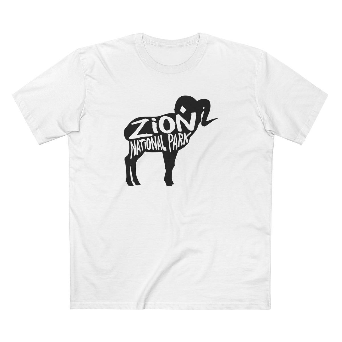 Zion National Park T-Shirt - Bighorn Sheep in White