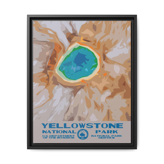 Yellowstone National Park Framed Canvas - WPA Poster