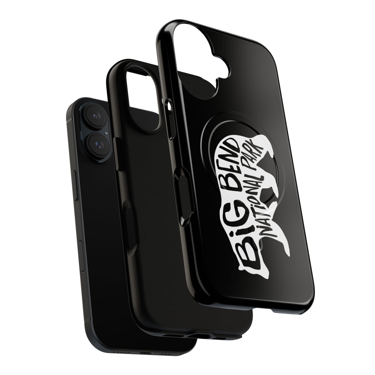 Big Bend National Park iPhone Case with MagSafe - Black Bear Design