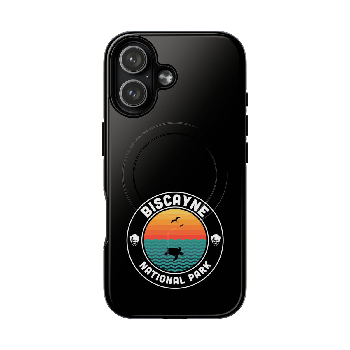 Biscayne National Park iPhone Case with MagSafe - Round Emblem Design