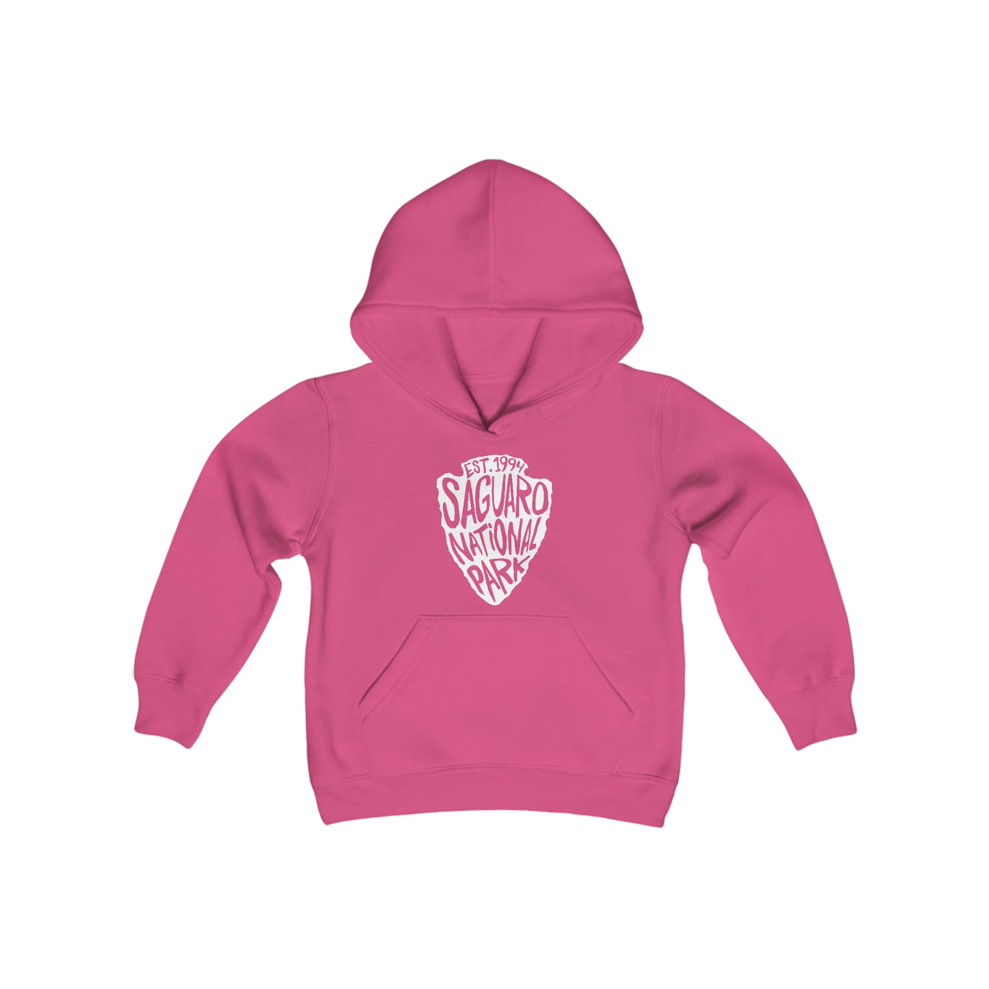 Seguaro National Park Kids Hoodie - Arrowhead Chunky Text