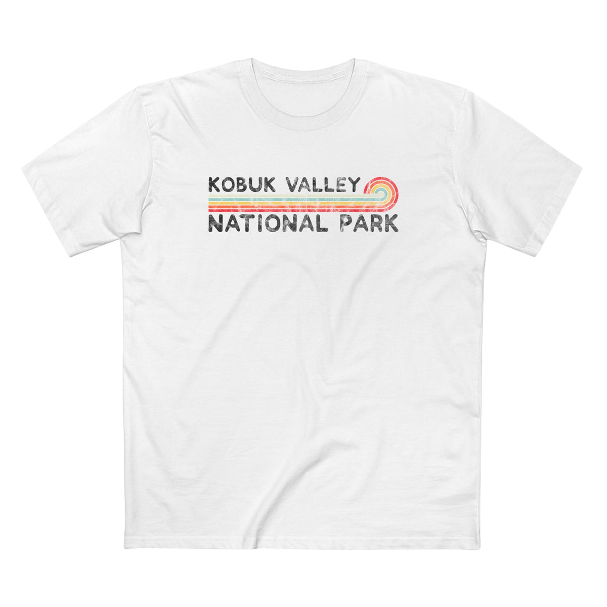 Kobuk Valley National Park T-Shirt - Vintage Stretched Sunrise in White