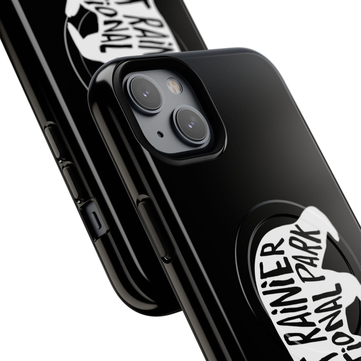 Mount Rainier National Park iPhone Case with MagSafe - Black Bear Design