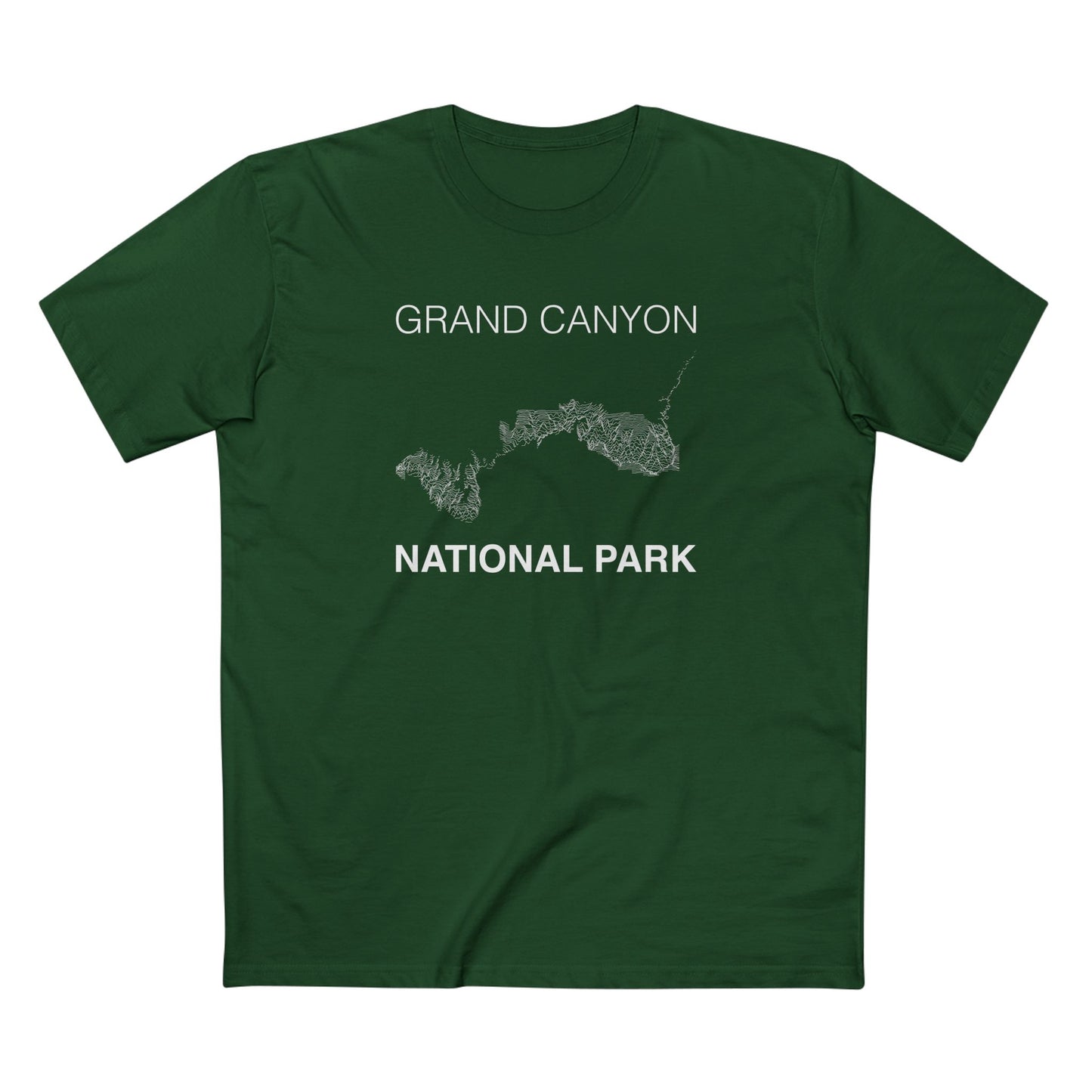 Grand Canyon National Park T-Shirt Lines in Forest Green
