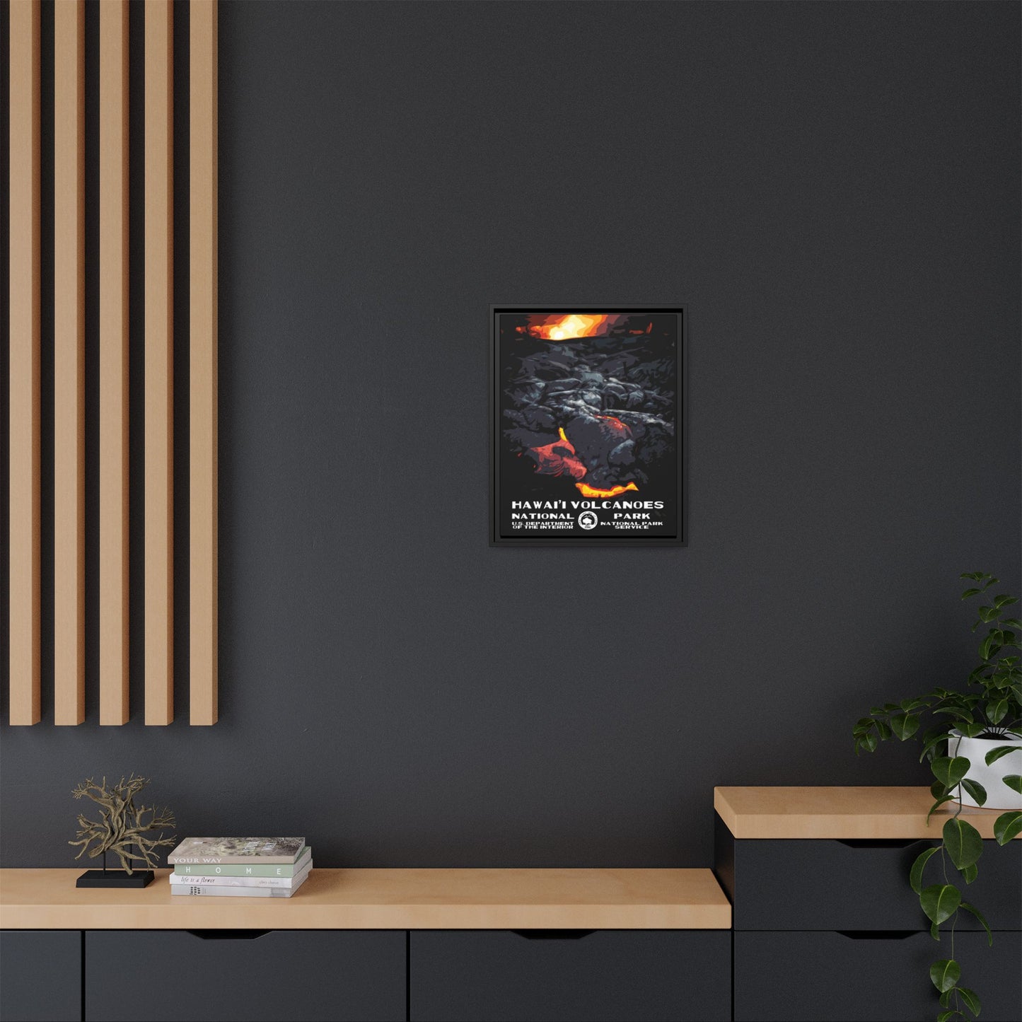Hawaii Volcanoes National Park Framed Canvas - WPA Poster
