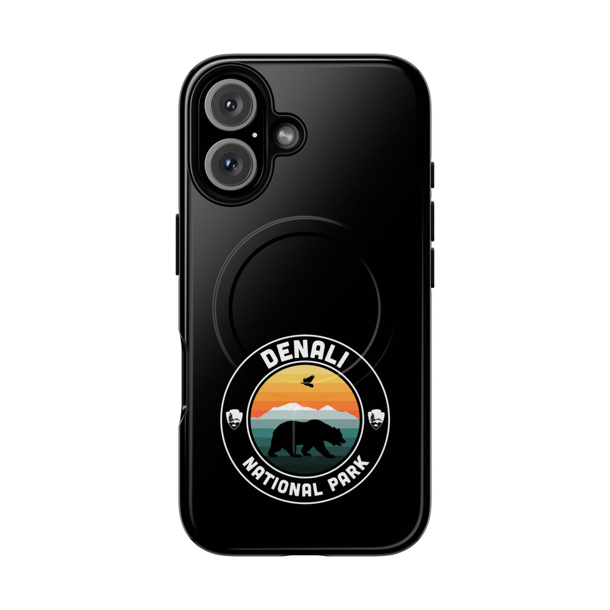 Denali National Park iPhone Case with MagSafe - Round Emblem Design