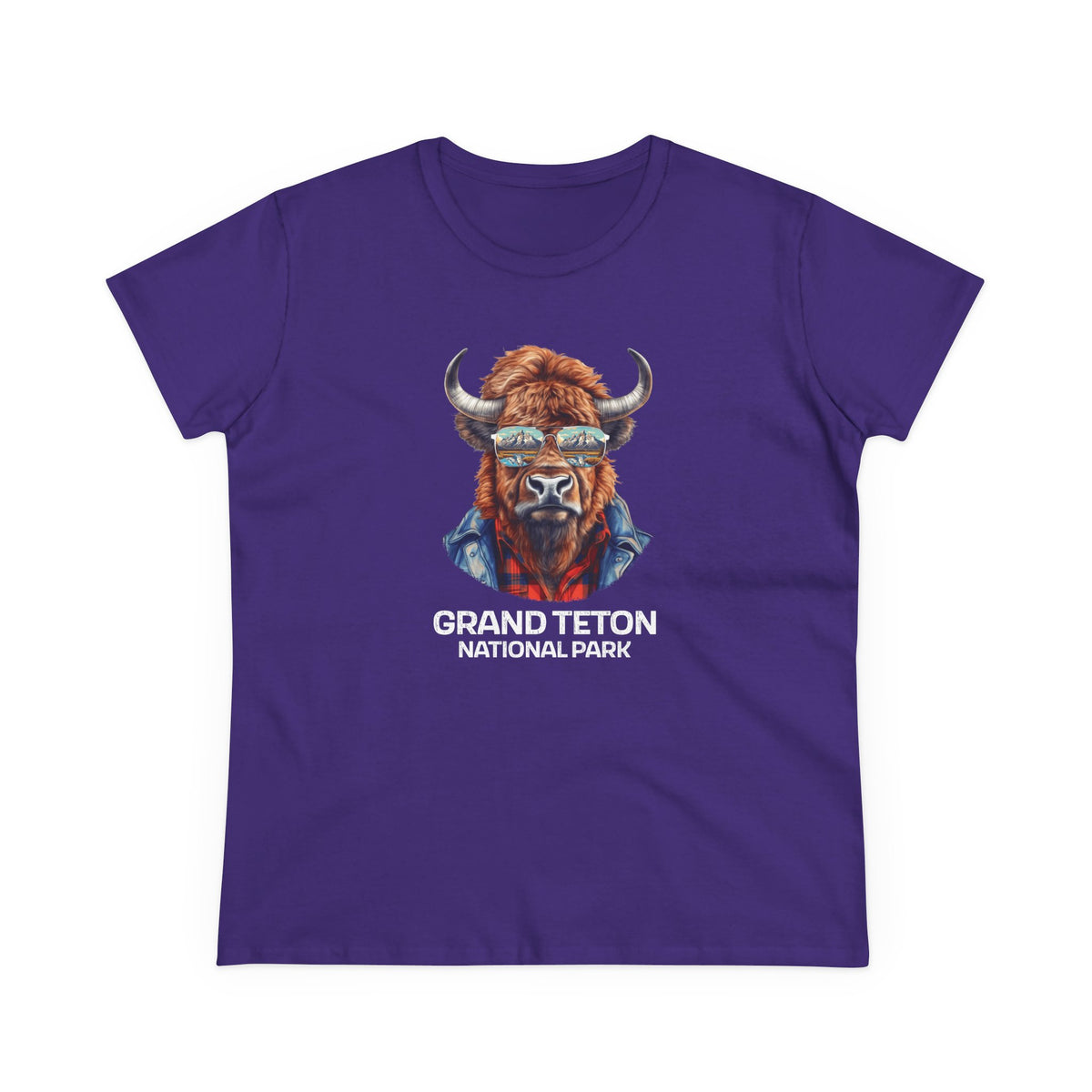 Grand Teton National Park Women's T-Shirt - Cool Bison