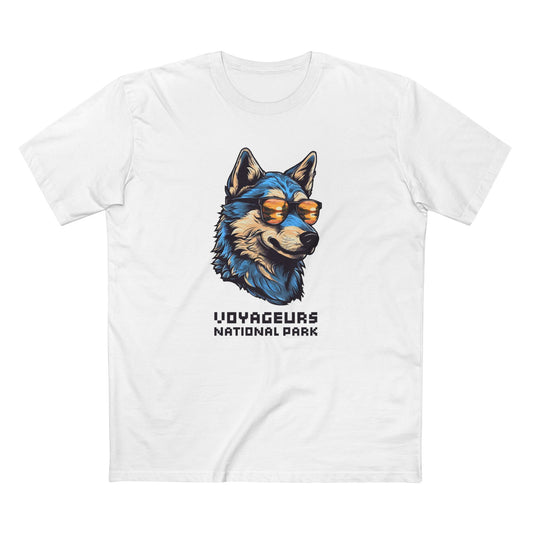 Voyageurs National Park T-Shirt - Smooth Wolf in White