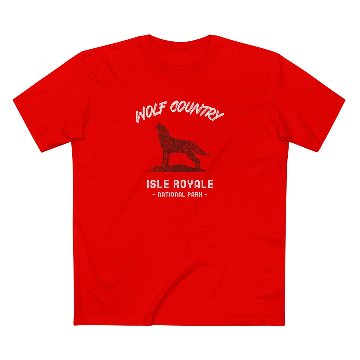 Isle Royale National Park T-Shirt - Wolf Country in Red