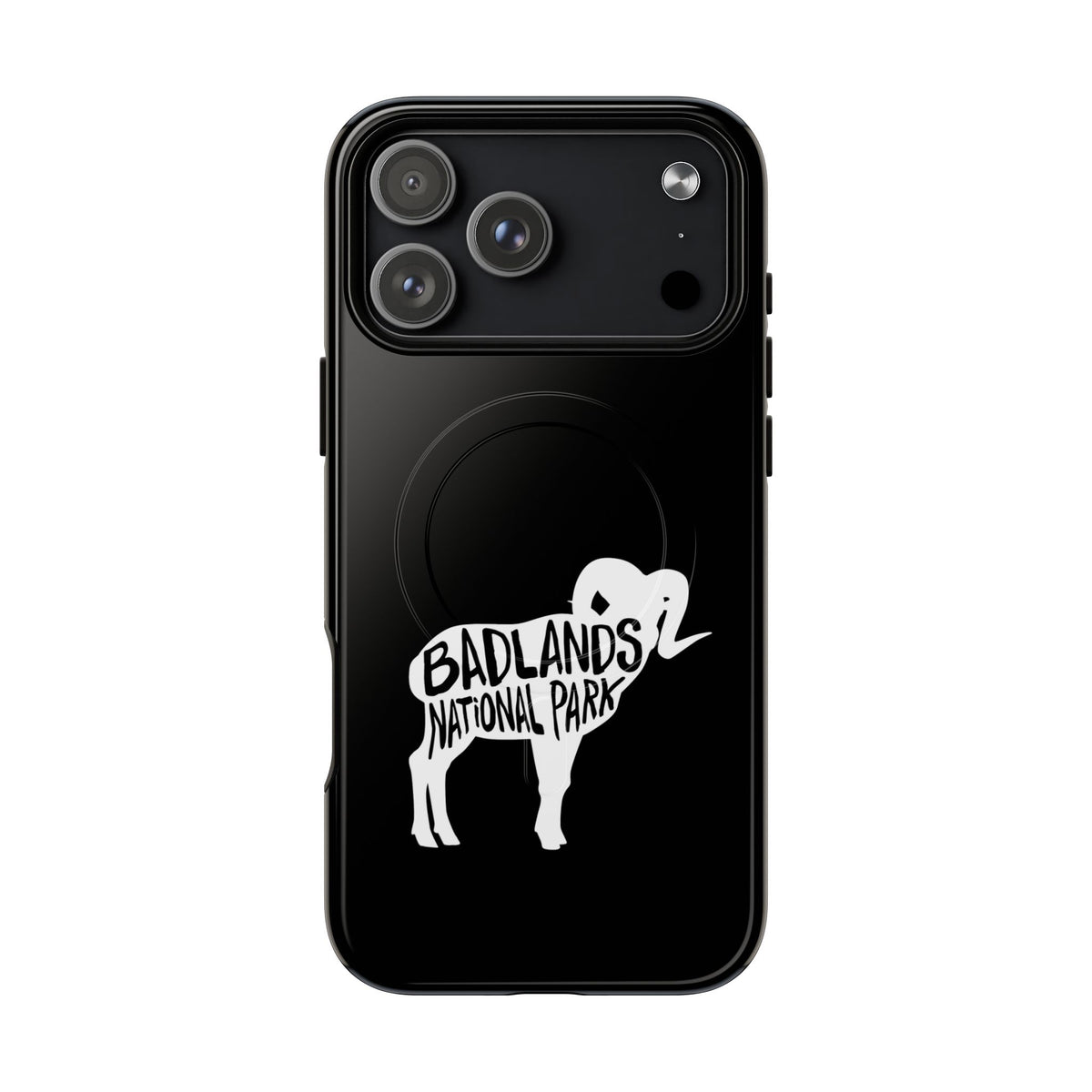 Badlands National Park iPhone Case with MagSafe - Bighorn Sheep Design