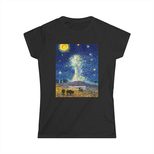 Yellowstone National Park T-Shirt - Women's Starry Night