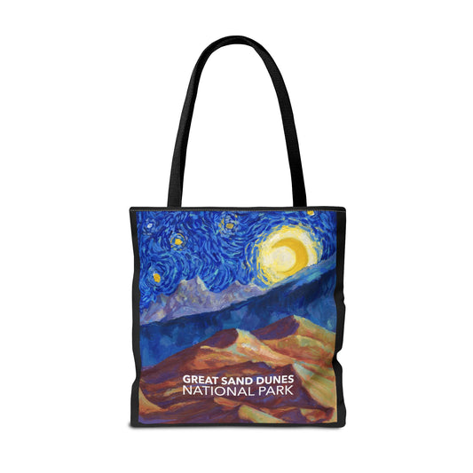 Great Sand Dunes National Park Tote Bag - The Starry Night Large