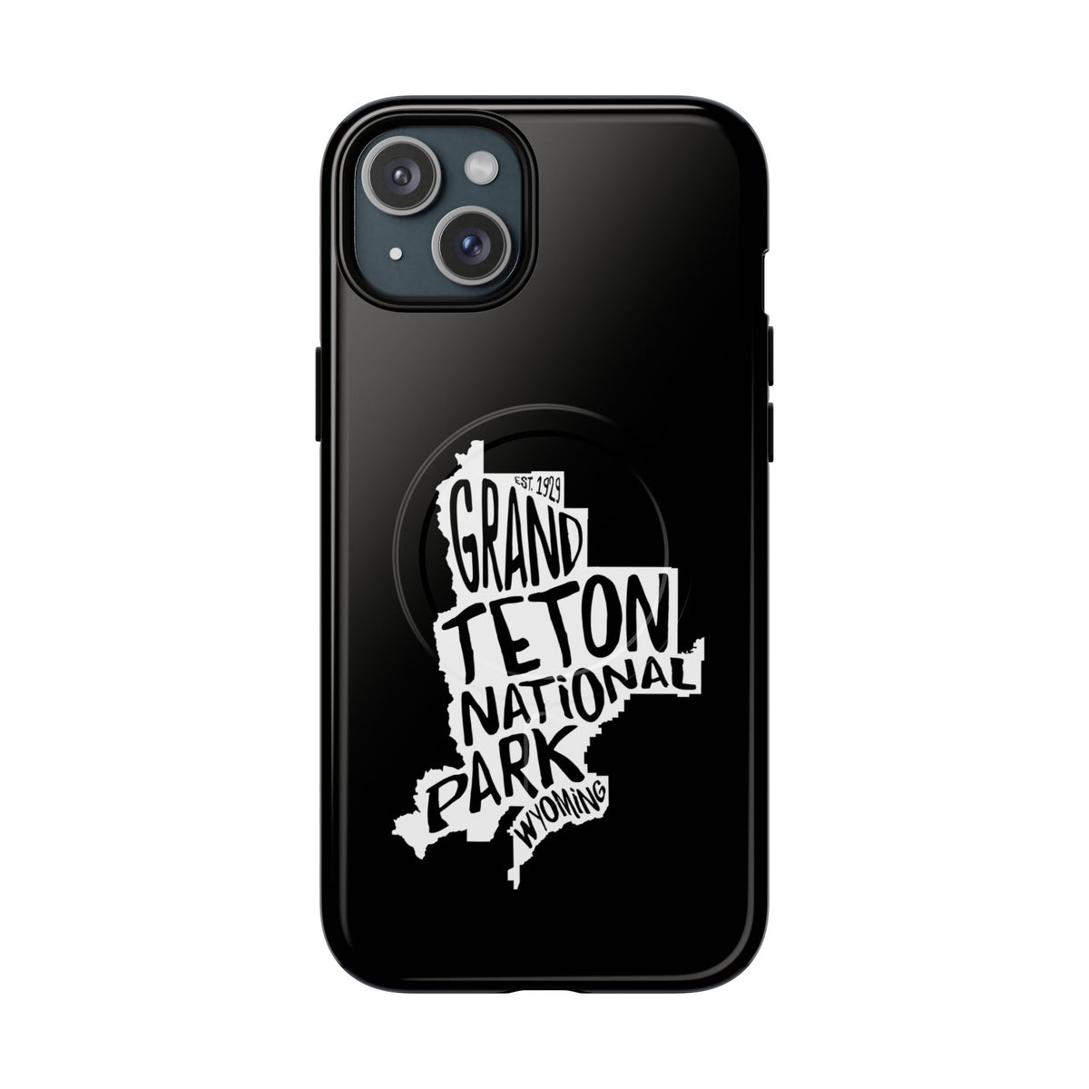 Grand Teton National Park iPhone Case with MagSafe - Map Design