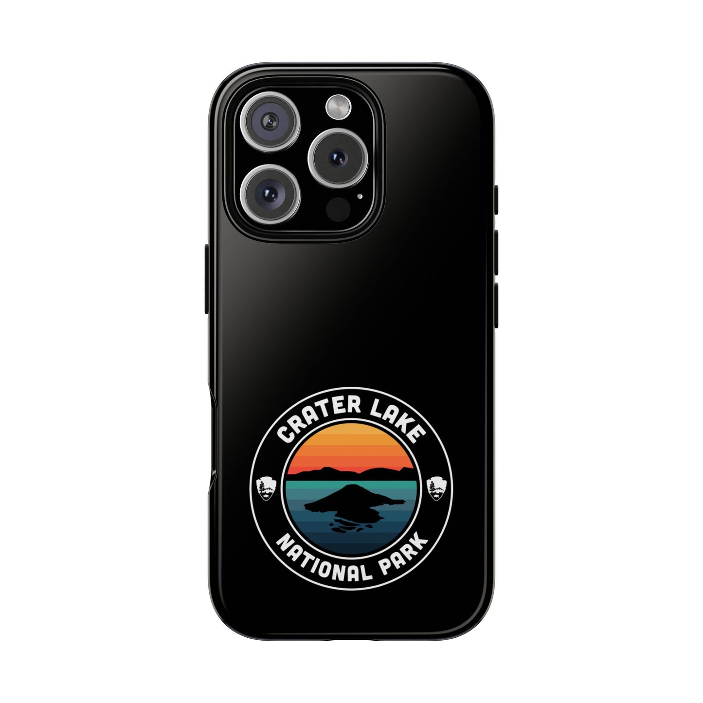 Crater Lake National Park Phone Case - Round Emblem Design