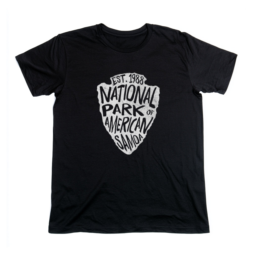 National Park of American Samoa T-Shirt - Arrowhead Design in Black