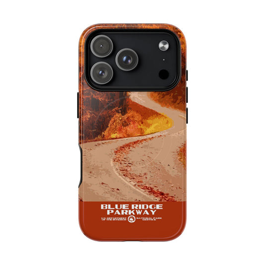 Blue Ridge Parkway iPhone case with MagSafe featuring WPA-inspired artwork.
