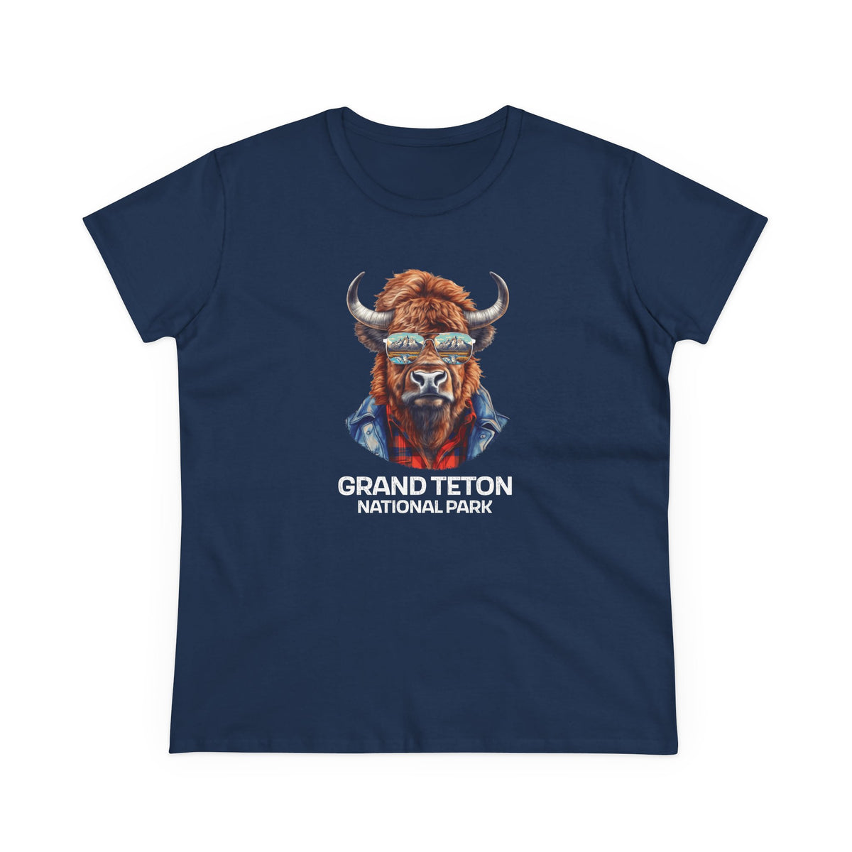 Grand Teton National Park Women's T-Shirt - Cool Bison