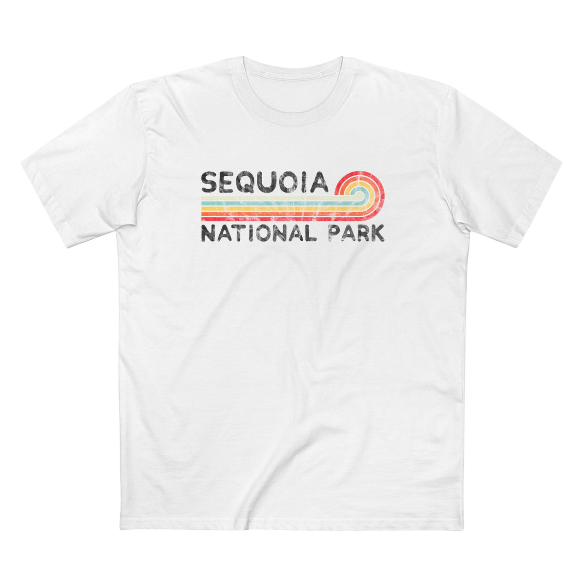 Sequoia National Park T-Shirt - Vintage Stretched Sunrise in White