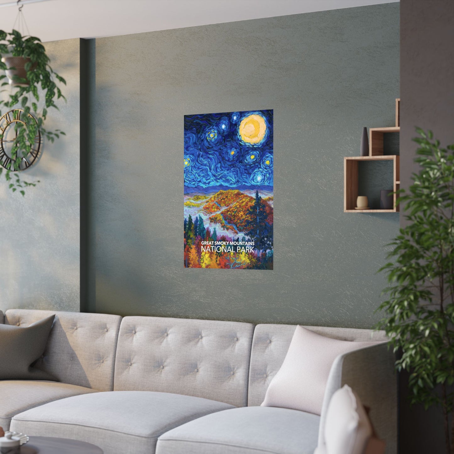 Great Smoky Mountains National Park Poster - Starry Night