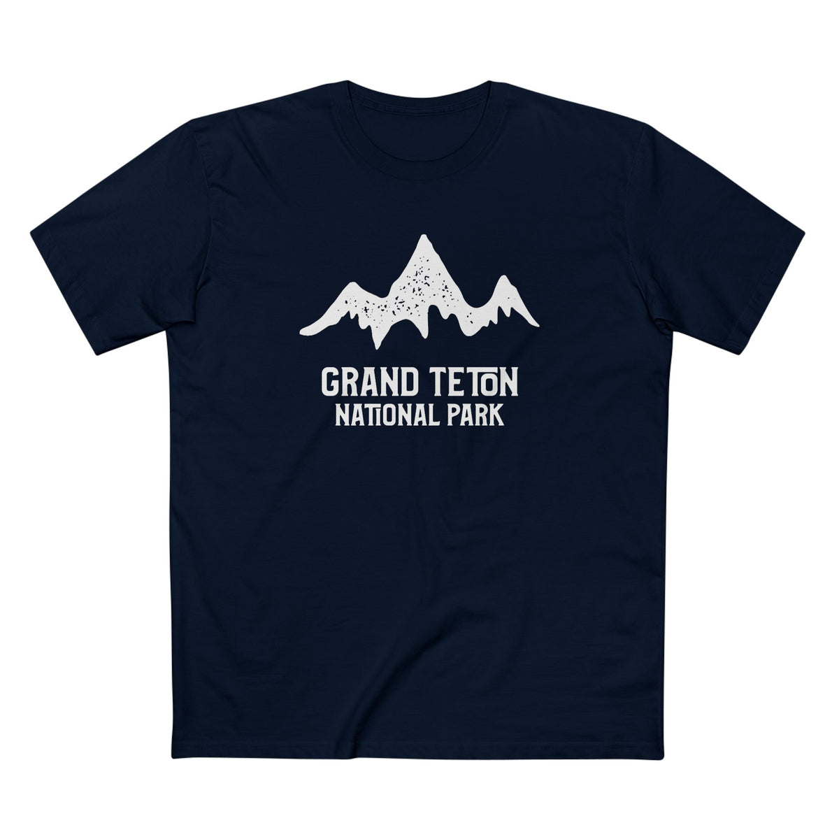 Grand Teton National Park T-Shirt - Mountain Stamp in Navy