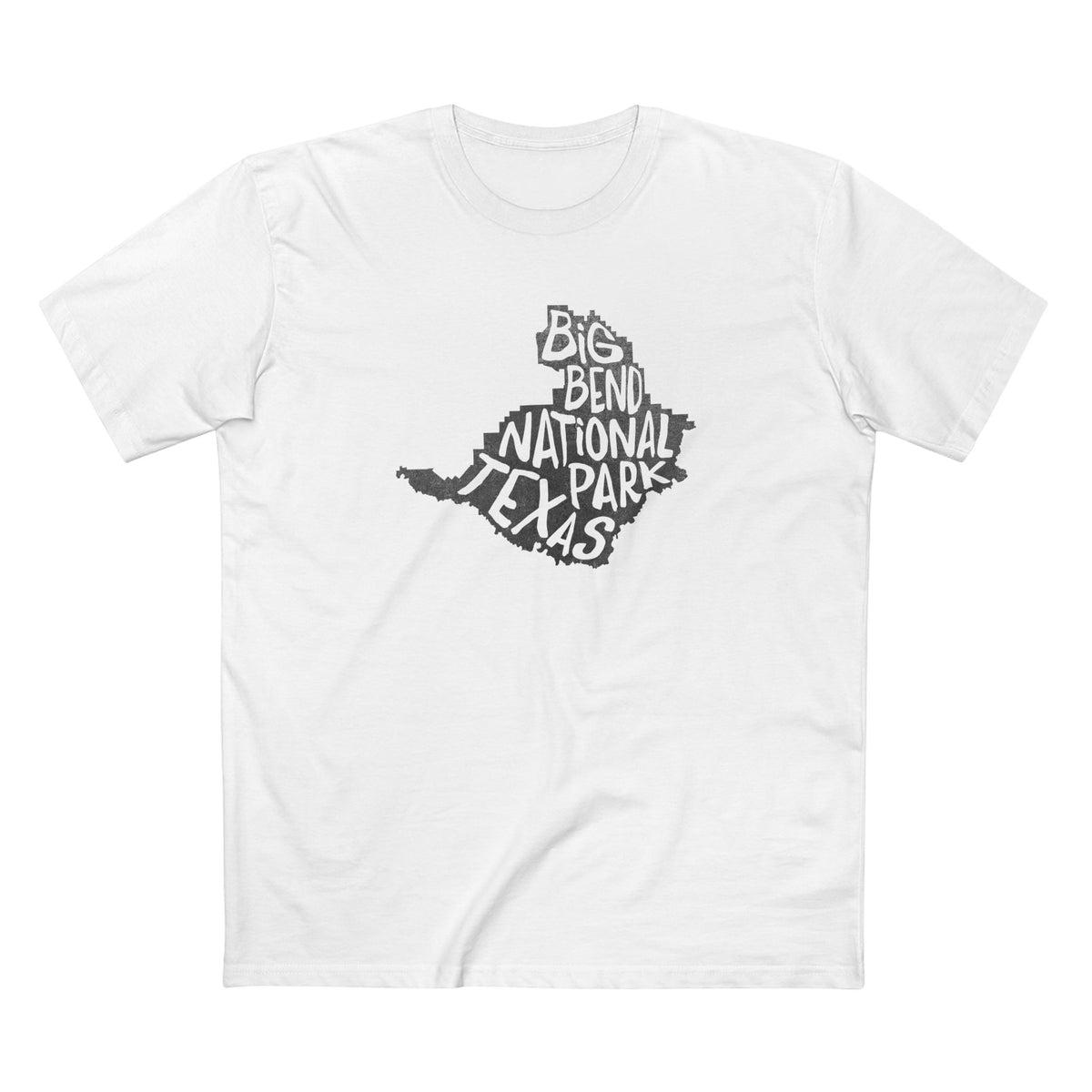 Big Bend National Park T-Shirt - Map in White