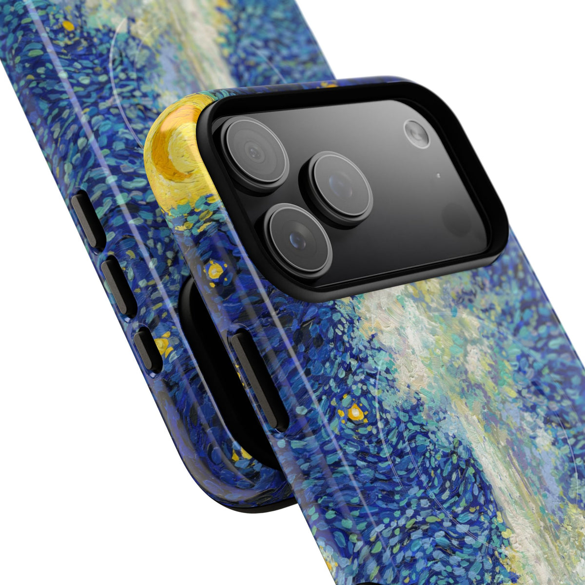 Yellowstone National Park iPhone Case with MagSafe - Old Faithful Starry Night