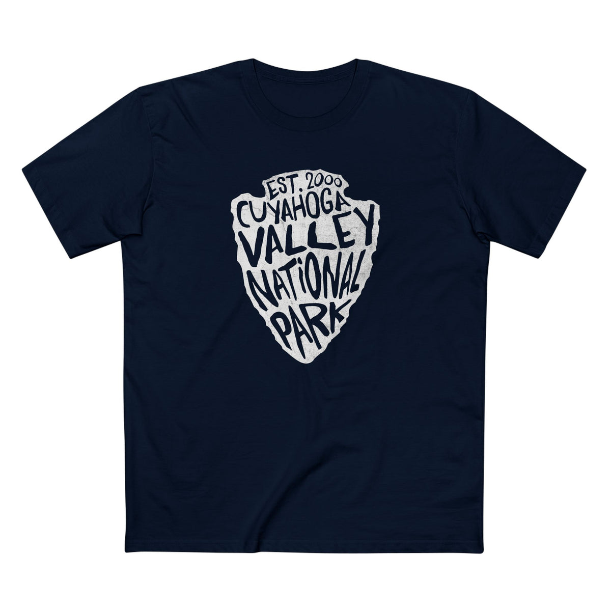 Cuyahoga Valley National Park T-Shirt - Arrowhead Design in Navy